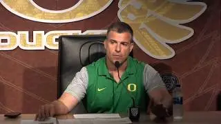 Head Coach Mario Cristobal ahead of Portland St.