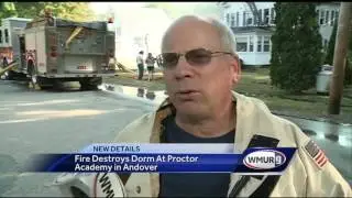 Fire tears through dormitory at Proctor Academy