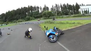SRTTトミンハイパー 2021-6 GSX-S1000Fさん 転倒!!