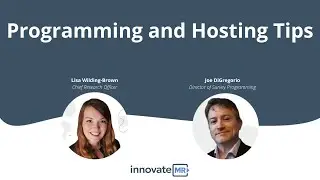 InnovateMR Programming and Hosting Tips