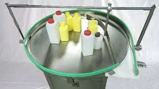 Bottles turntable collection equipment for final product filled capped labelled коллекция стола