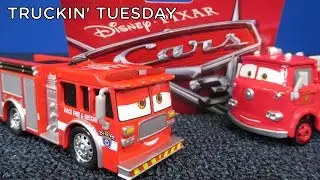 Truckin' Tuesday! Firetrucks! Red and Tiny Lugsworth from Disney Pixar Cars 3 movie toys