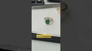 beautiful😍✨ natural emerald silver ring 💍