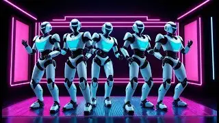 Five Little Robots on the Run | Fun Robot Song for Kids | Counting Robots Nursery Rhyme
