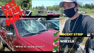 Exploring the yard for some sweet looking wheels!!| DIY | CHEAP CAR MOD!| NEAT OUTCOME!|