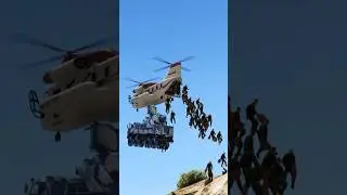 Cargo Helicopter Drops 50k Soldiers For Heavy Entery in Mountain Military Base |Gta5