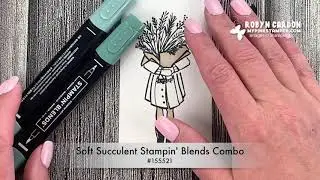 How to use Stampin' Blends & Alcohol Inks with Watercolor Paper!  Stampin' Up! Delivering Cheer Card