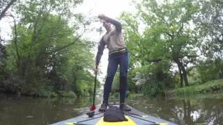 SUP Paddle board. UK. River Wey. South East England