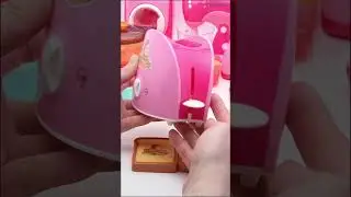 Satisfying with Unboxing &Pink Bread Maker  Kitchen Appliance Shop Play House ASMR #toys #unboxing