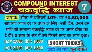 COMPOUND INTEREST (चक्रवृद्धि ब्याज) // Type - 7// Short Tricks Solution In Hindi // Imp Math Ques.