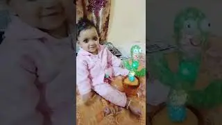 dancing cactus toy 🌵|her 1st reaction / #shorts #viralvedio #funnyvedio