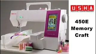 Usha 450e , Usha Embroidery machine memory craft 450e demo, Usha kadai wali machine