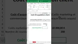 💵 Combien co&ucirc;te un client ? #excel #lentrepreneur #kpi #client