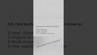 Physiotherapy MCQ | Question 416 |