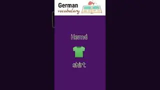 Hemd 👕 (shirt) | German language vocabulary