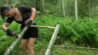 Comfortable chair made using bamboo😃। Vlog video #dailylife #wildcamping 
