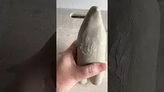 Slab built sculpture 🌜#pottery #ceramics #handmadeceramics #clay #sculpture #clayart #slab