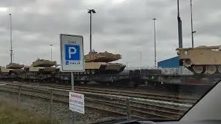 Abrams A1A2 tanks, ready to ship to Poland from Vlissingen