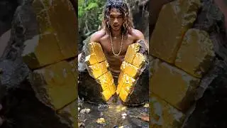 Big Rock In The Forest Super Rich In Gold Nuggets #golddiscovery #findgold #goldstone