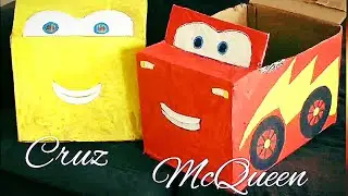 Cardboard car for Kids 🚘DIY DisneyCars Cruz & McQueen🚗Ideas to keep kids engaged കാർഡ്&zwnj;ബോർഡ്&zwnj; കാർ