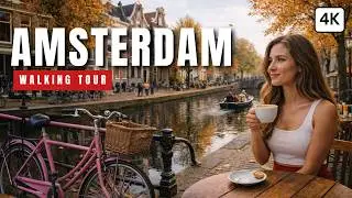 AMSTERDAM Walking Tour 🇳🇱 | Daytime City Walk in 4K 60FPS (No Music, Real Sounds)