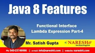 Java 8.0 Features | Functional Interface Lambda Expression Part-4  | by Mr.Satish Gupta