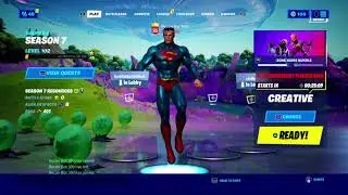 Superman built in emote showcase in lobby