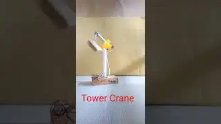 How to make Tower Crane Lift Ladder From The Bridge# Shorts#Power Full Gear Motor#Electric project #