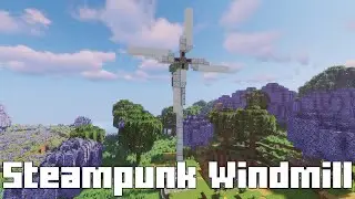Minecraft Steampunk Windmill for Power | Retro-Futuristic Energy Inspiration
