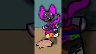 pink glowing cat in a candy jar