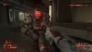 Hell soldier runs away from Doom Slayer