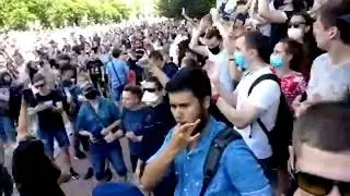 Russia far east protest over Khabarovsk governor's arrest Sergey Furgal . Putin is a thief