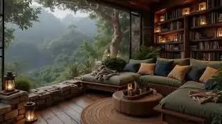 Relax to soothing jazz instrumentals amidst the comforting sounds of rain 🌧️ Tranquil sleep sounds