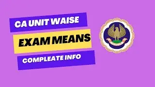 CA unit Waise Exam Means Complete Info | Official Announcement by ICAI