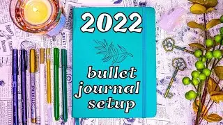 2022 BULLET JOURNAL SETUP🍂✏️: green minimal theme to match my journal