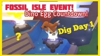 NEW FOSSIL DINO DIG in Adopt Me! Roblox| Fossil Isle Event Countdown to DINO EGG!| Digging DAY 1