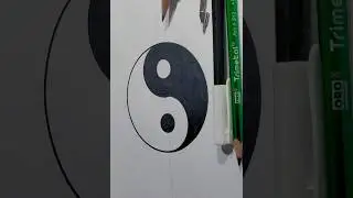 Yin Yang twins symbol drawing | Easy to draw | #geometricalart #drawingideas #artandcraft #diy