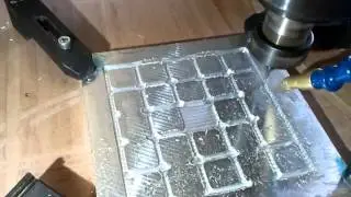 CNC milling aluminium part for vacuum hold down