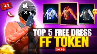 NEW 😱 TOP 5 FREE FF TOKEN BUNDLE DRESS COMBINATION IN FREE FIRE🔥| NO😍TOP UP DRESS COMBINATION |XZRT|