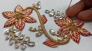Aari work flower design || Butha tutorial || #aariembroidery2_0 #aariwork