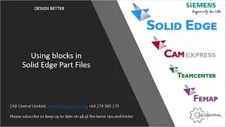 Using blocks in Solid Edge part files