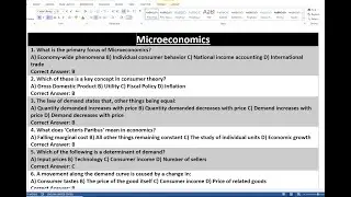 Microeconomics MCQs | ACCOUNTS ASSISTANT (BS-15) B.Com Mcqs | PPSC Exam Preparation