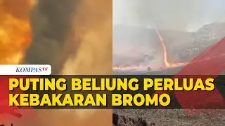 Detik-Detik Angin Puting Beliung Picu Kebakaran di Bromo Meluas
