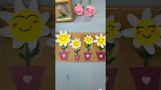 DIY Paper Flower Craft | Cute Smiley Face Flowers | Easy Art Project #papercrafttutorial #paperart