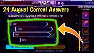 24 August Anniversary Quiz Correct Answer Free Fire || Free Fire Quiz Event All Correct Answers