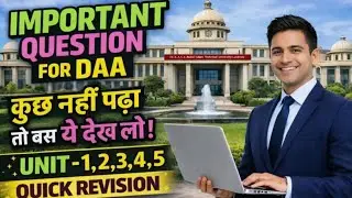 🔥 DAA Important Questions AKTU | Design and Analysis of Algorithms PYQ || AKTU Previous Year #btech