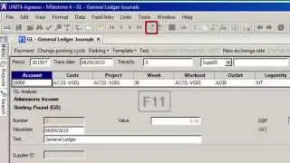 Unit4 Agresso ERP - General Ledger Journals via the Posting Screen Tutorial