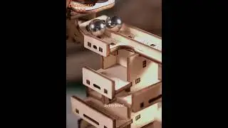 TOP Qualit&auml;t!! 3D-Holzpuzzle, elektrisches Trackger&auml;t Marmor Lauf Set Gegenstrom