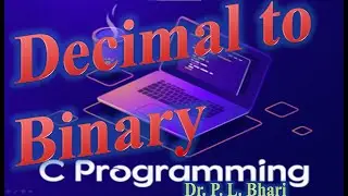 7.  Decimal to Binary ||#programming ||#c_language ||#binary ||#decimals ||#numbersystem