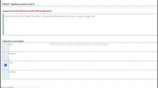 ENG522 - ENG522 - Applied Linguistics Quiz 2 || Solve by VU-Gateway